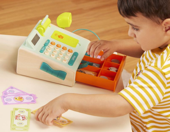 Interaktywna kasa sklepowa dla dzieci Mini Cashier Playset B.Toys
