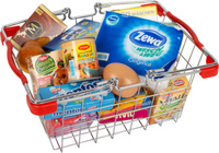 Metalowy koszyk na zakupy z akcesoriami Small Foot