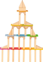 Drewniane klocki dla najmłodszych Pastelowa budowla Goki