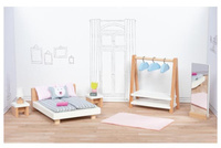 Drewniane mebelki dla lalek Stylowa sypialnia Goki