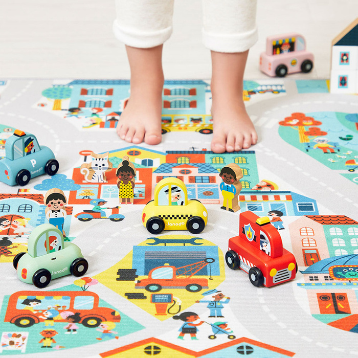 Miękka mata do zabawy z drogą Miasto Cross Roads Janod