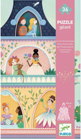 Puzzle kartonowe gigant Wieża księżniczek 36 el Djeco