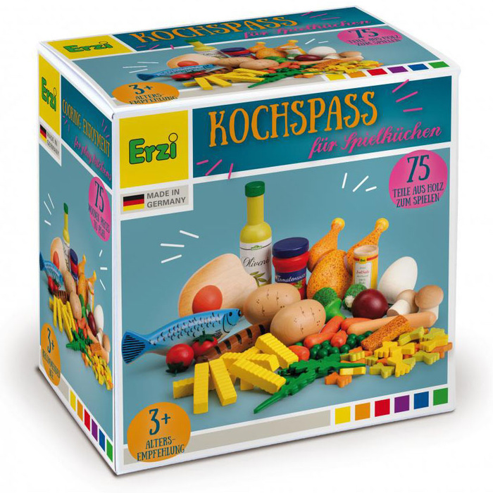 Drewniany zestaw do gotowania XXL 75 elementów Erzi