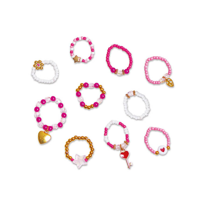 Zestaw kreatywny robienie Pierścionków z koralików Janod