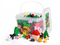 Drewniane figurki dla dzieci 200 el. Erzi