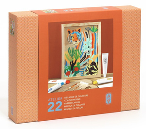 Zestaw artystyczny AGA Atelier 22 Mieszanie kolorów Tygrys w zaroślach Djeco