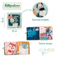 Materiałowa edukacyjna książeczka Smok Joe i jego przytulanka LILLIPUTIENS