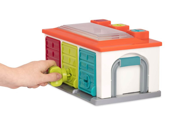 Garaż z 3 pojazdami i zestawem kluczy Battat