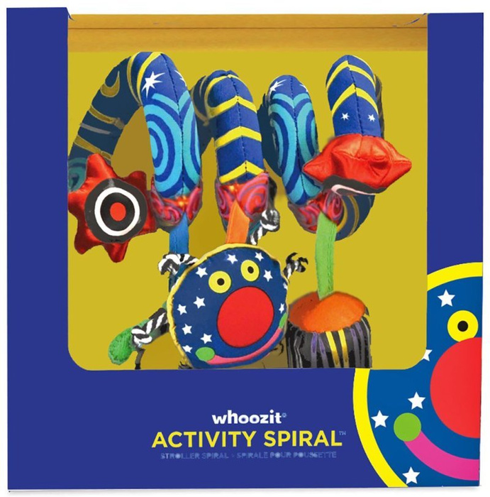 Zabawki edukacyjne dla niemowląt. Spirala na łóżeczko, Whoozit, Manhattan Toy