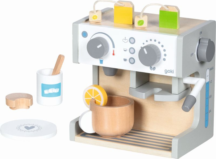 Ekspres do herbaty i kawy biało szary Goki