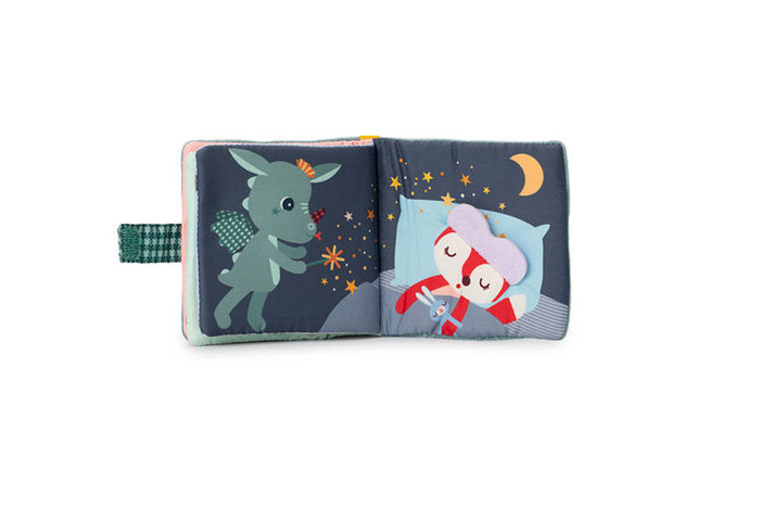 Materiałowa edukacyjna książeczka z mini gryzakiem Smok Joe LILLIPUTIENS