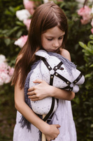 Hobby Horse Koń na kiju z otwartą buzią Star Astrup szarawy