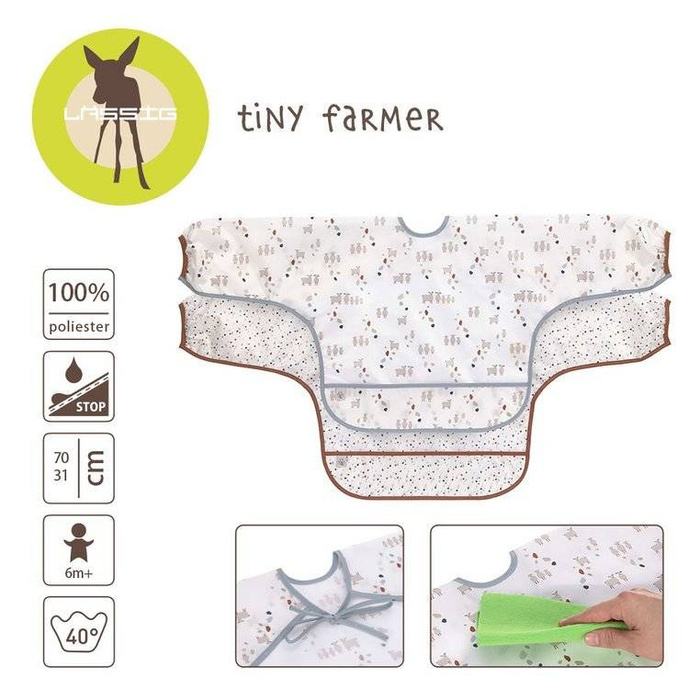 Zestaw śliniaków z długim rękawem Tiny Farmer Owieczka Lassig