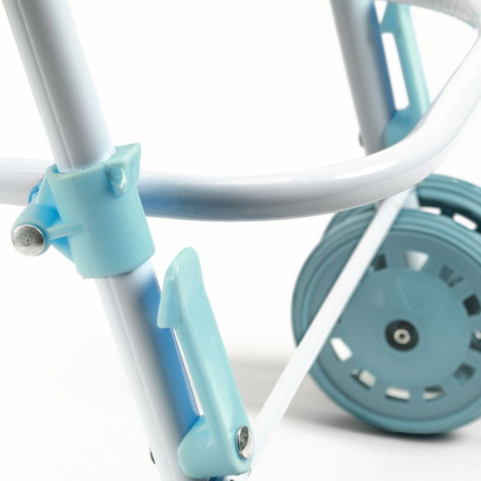 Wózek spacerówka dla lalek niebieska kolekcja Pomea Djeco