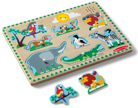 Układanka edukacyjna z dźwiękiem Dzikie zwierzęta ZOO Melissa & Doug