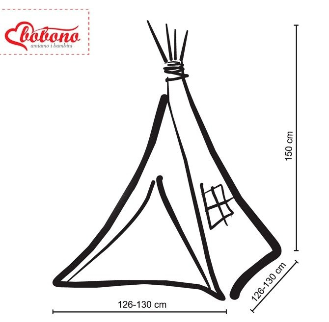 Namiot dla dzieci Tipi biało-niebieska kryjówka Bobono