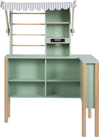 Drewniana kuchnia dla dzieci i sklep 2w1 szałwia zielona Fresh Small Foot