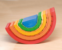 Zestaw materacy z tkaniny w kolorach tęczy Pilch