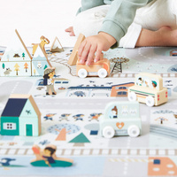 Miękka mata do zabawy z drogą Biała Dolina Cross Roads Janod