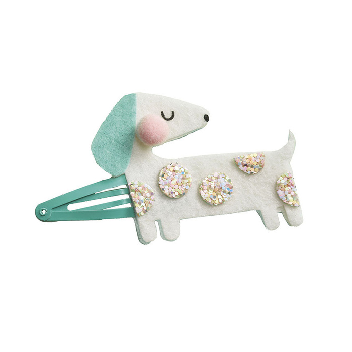 Brokatowe spinki do włosów Pieski i kotki Zestaw kreatywny dla dzieci do tworzenia biżuterii Janod