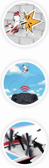 Dwupłatowiec zdalnie sterowany dla dzieci Buki