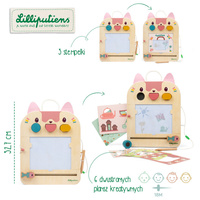 Drewniana magnetyczna Tablica-Znikopis Kotka Jeanne 18m+ Lilliputiens