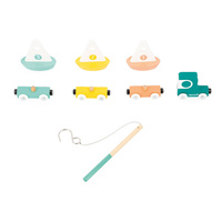 Drewniana kolejka pociąg z torami Janod