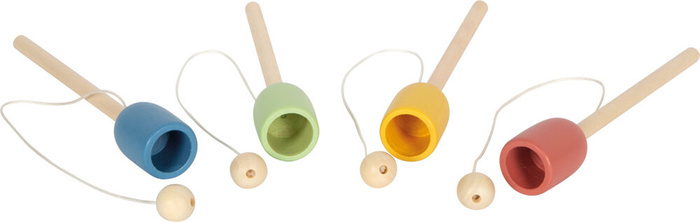 Drewniana gra zręcznościowa dla dzieci Łapanie piłeczki 4 kolory w zestawie Small Foot