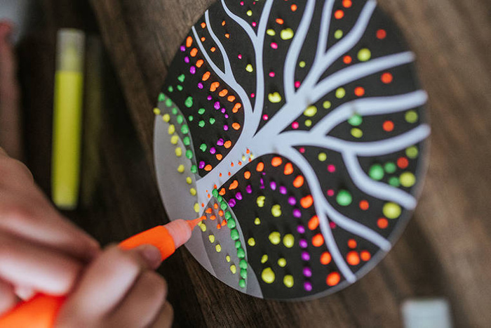 Zestaw kreatywny Malowanie kropkami 5 projektów Janod