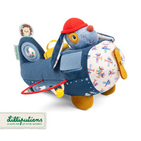 Zabawka sensoryczna Samolot Piesek Jules Lilliputiens Przytulanka dla dzieci 