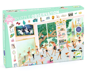 Puzzle Szkoła baletowa obserwacja 100 elementów Djeco