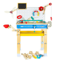 Warsztat drewniany dla dzieci z otworami Mały majsterkowicz