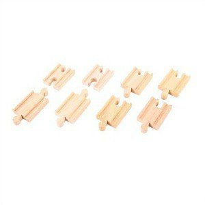 Zestaw torów. 8 elementów, krótki tor prosty, Bigjigs Rail