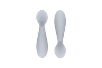 EZPZ Komplet pierwszych naczyń silikonowych First Foods Set pastelowa szarość 