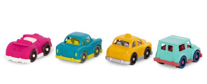 Zestaw 4 małych autek Mini Riders Wonder Wheels Battat