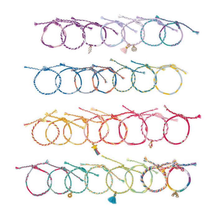 Zestaw kreatywny robienie biżuterii Tęczowe bransoletki 30 szt. Janod
