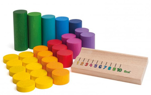 Drewniana Gra edukacyjna Liczenie do 10 pomoc matematyczna dla dzieci 5+