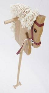 Koń na kiju z kółeczkami drewniany Hobby Horse Mumbee