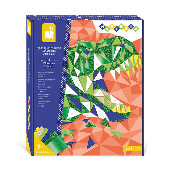 Zestaw kreatywny Mozaika Dinozaury Misterix 7+ Janod