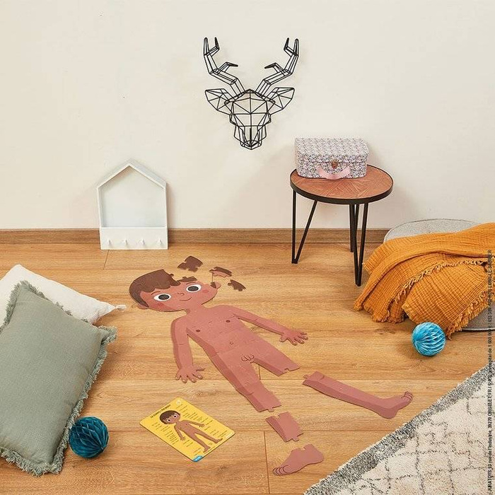 Puzzle edukacyjne gigantyczne Ciało człowieka 50, 75 i 100 elementów 5 +, Janod