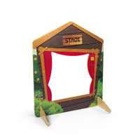 Drewniana scenka do odgrywania ról Zabawa w teatr Erzi