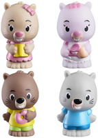 Zestaw 4 figurek rodzina bobrów Kastor Klorofil