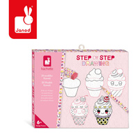 Zestaw kreatywny dla dzieci Rysowanie krok po kroku Modele kawaii Janod