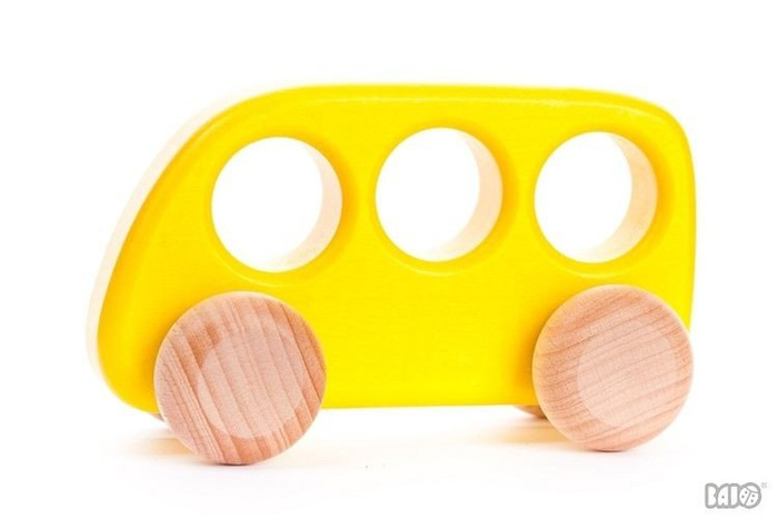 Drewniany samochód. Mały autobus, BAJO