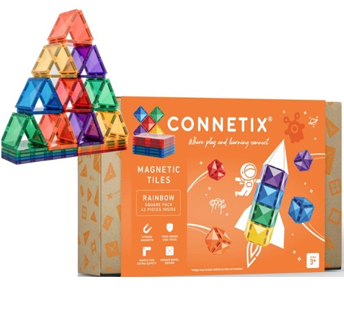 Klocki magnetyczne Connetix Rainbow Square Pack 42 el