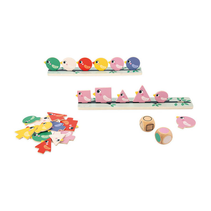 Układanka sorter kolorów i kształtów Ptaki Janod