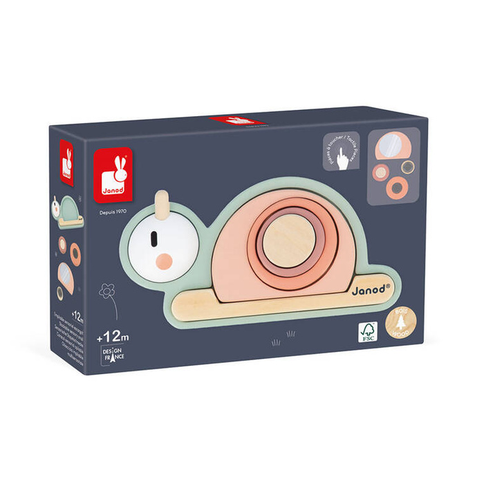 Układanka drewniana sensoryczna Ślimak Sweet Cocoon Janod