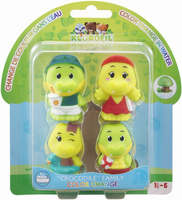 Zestaw 4 figurek rodzina krokodyli Klorofil