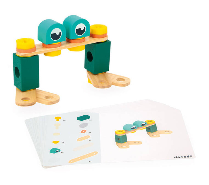 Drewniany zestaw konstruktorski Brico'kids 50 el. Janod