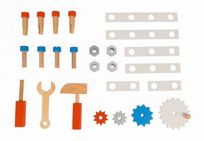 Wózek warsztat magnetyczny z narzędziami Brico ‘Kids Janod